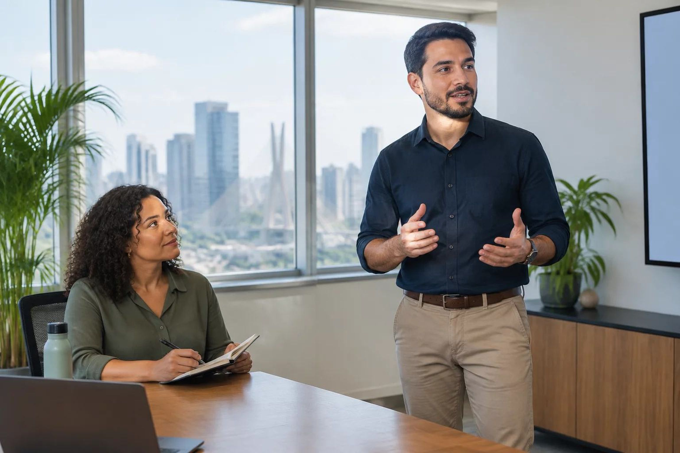 ArteDePersuadir: Aula de retórica com apresentação diante da turma